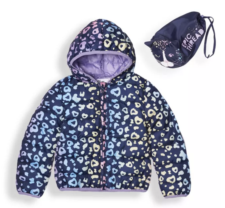 Little Girls’ Water-Resistant Packable Jackets for just $7.96! (Reg. $40)!