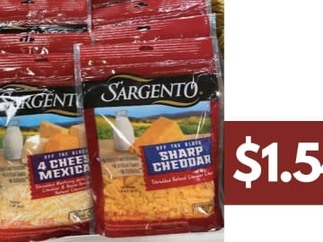 $1.54 Sargento Shredded & Block Cheese | Lowes Foods Deal