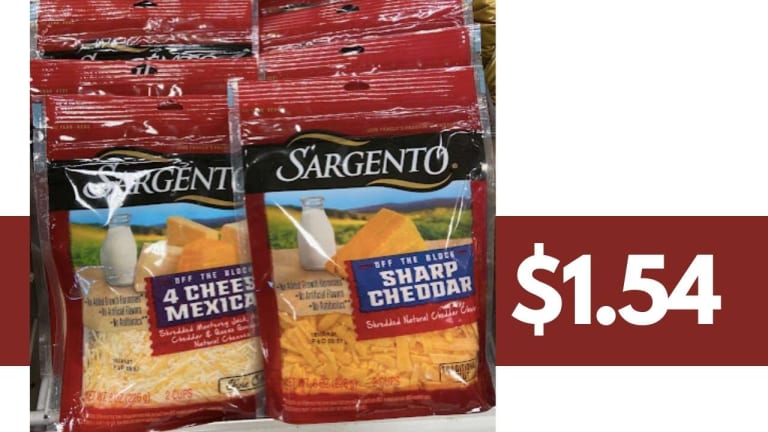 $1.54 Sargento Shredded & Block Cheese | Lowes Foods Deal