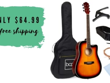 Beginner Acoustic Guitar Set For $64.99