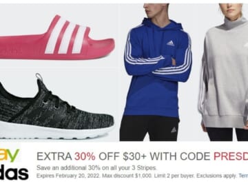 eBay Coupon | 30% Off Adidas Purchase