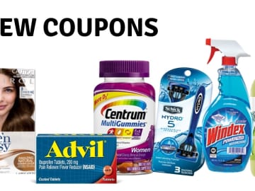 20+ New Printable Coupons: Schick, Advil, Windex & More