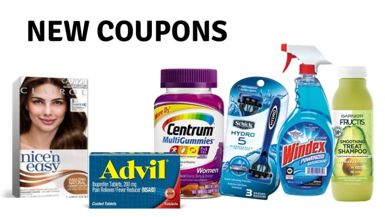 20+ New Printable Coupons: Schick, Advil, Windex & More