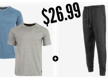 Eddie Bauer 2-Pack Tees + Joggers for $26.99