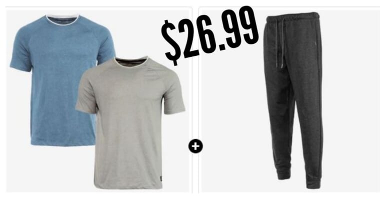 Eddie Bauer 2-Pack Tees + Joggers for $26.99