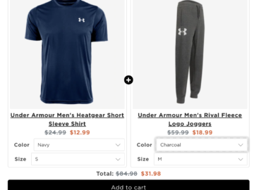 Under Armour Men’s Shirt + Joggers for just $31.98 shipped! (Reg. $85!!)