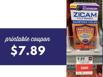 New Zicam Cold Remedy Printable | $7.89 at Publix & Harris Teeter