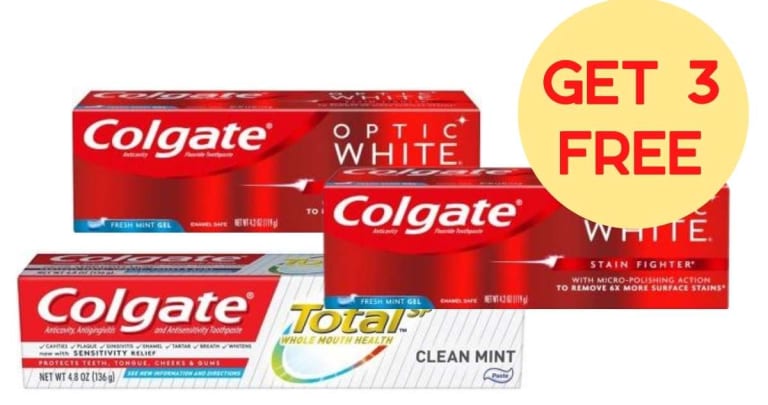 3 Tubes of FREE Colgate Toothpaste at Walgreens