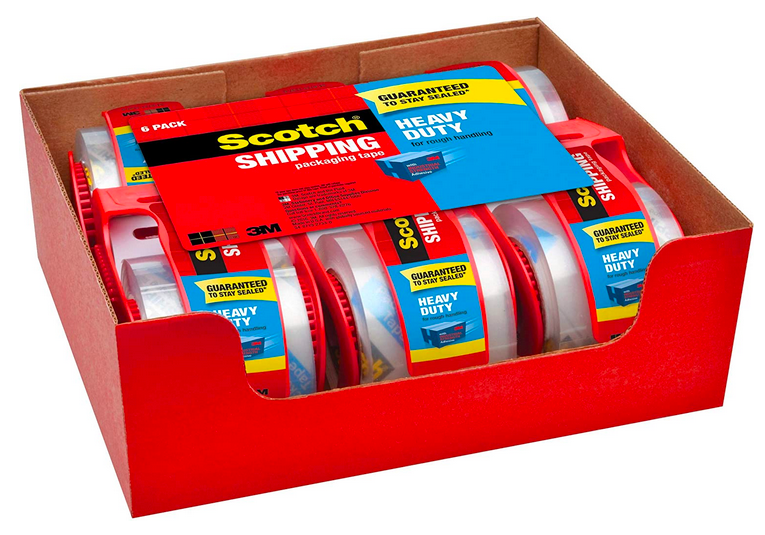 Scotch Heavy Duty Packaging Tape, 6 Rolls only $9.99 shipped!