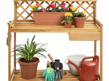 Wooden Garden Potting Bench Workstation for just $104.99 shipped!