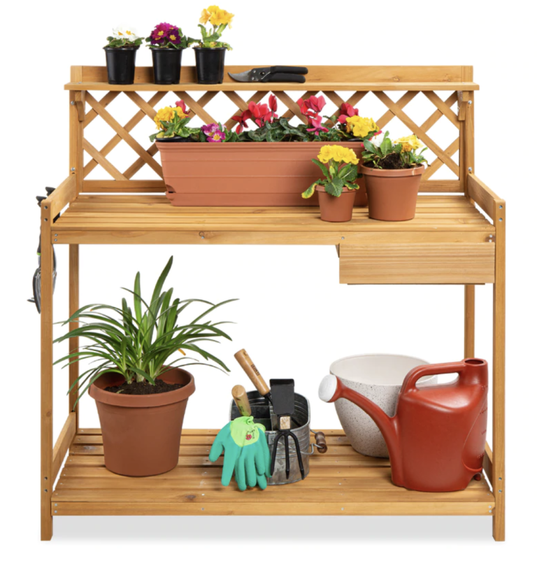 Wooden Garden Potting Bench Workstation for just $104.99 shipped!