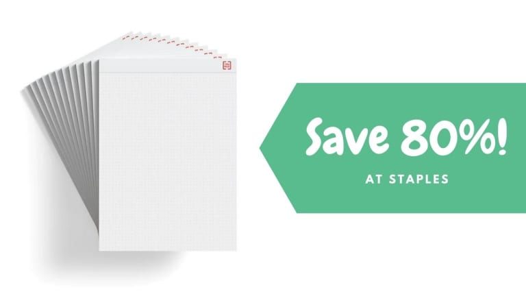 Staples | 12-pack Dot Grid Notepads $9.80