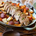 Sheet Pan Rosemary Pork Tenderloin With Roasted Veggies & Dijon Aioli