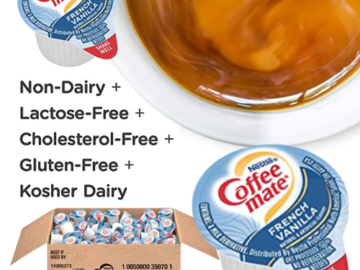 180 Count Nestle Coffee mate Coffee Creamer, French Vanilla $10.99 (Reg. $20.85) – 49K+ FAB Ratings! | 6¢/Tub