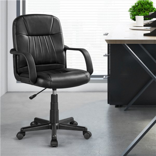 Upgrade Your Office Chair and Sit Comfortably with this Must Have Faux Leather Swivel Office Chair, Just $57.57 + Free Shipping!