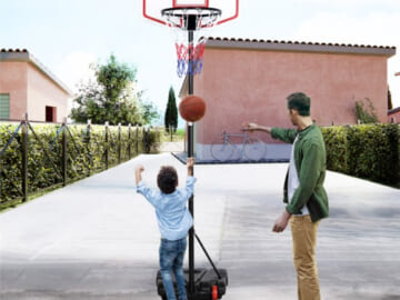 Give the Youngest of Athletes this FAB Wheeled Basketball Hoop to Practice their Skills, Just $64.99 + Free Shipping