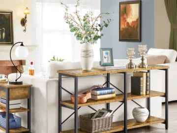 Check out this Must Have Entry Way Table with Plenty of Shelving, Just $89.99 + Free Shipping!