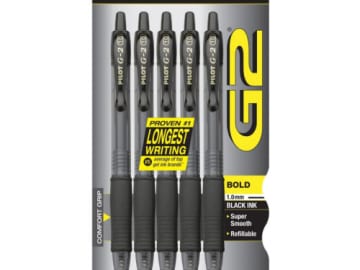 5-Pack Pilot G2 Premium Refillable & Retractable Rolling Ball Gel Pens $4.22 (Reg. $11.35) – 31K+ FAB Ratings! $0.84 each!