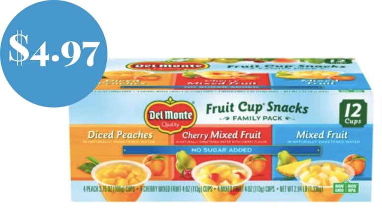 Kroger eCoupon | Get Up to 5 Packs of 12-ct Dole Fruit Cups for $4.97 Ea.