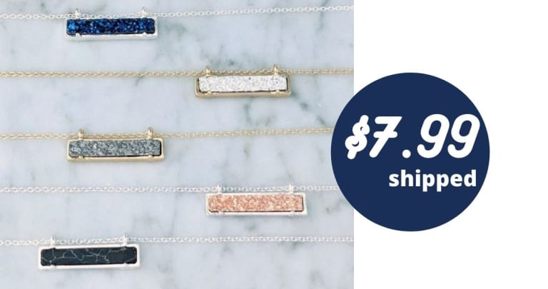 Stone Bar Necklaces for $7.99 Shipped