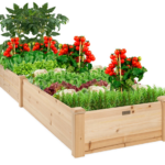 8x2ft Wooden Raised Garden Bed Planter