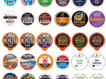 30-Count Crazy Cups Custom Variety Pack Custom Dark Roast Coffee Variety Pack as low as $15.13 Shipped Free (Reg. $21.61) – FAB Ratings! 1,300+ 4.5/5 Stars! | 50¢ per K-cup!