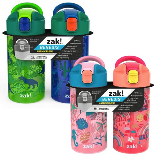 2-Packs Zak Kids 18oz Water Bottles $7.99 (Reg. $10) | $3.99 Each