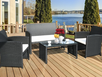 *HOT* Rattan Wicker 4-Piece Conversation Patio Set for just $199.99 shipped! (Reg. $470)!