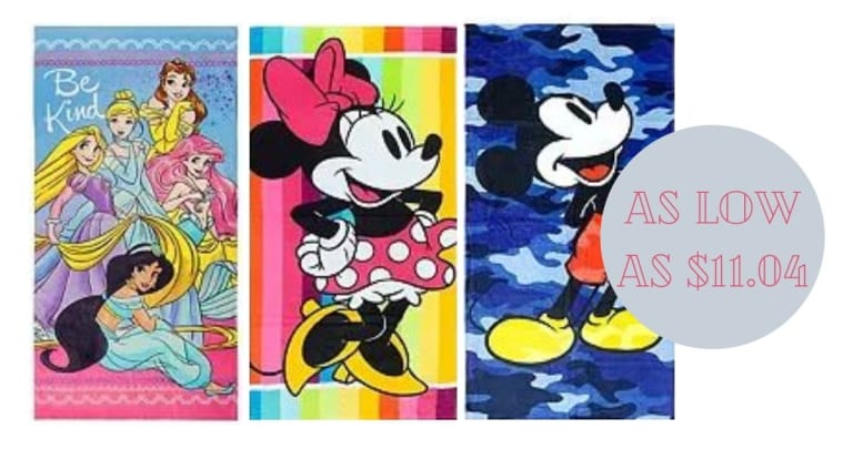 Disney Beach Towels for $11.04