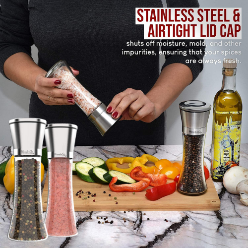 Salt and Pepper Shakers Grinders as low as $12.59 Shipped Free (Reg. $17.49) – 2.2K+ FAB Ratings!