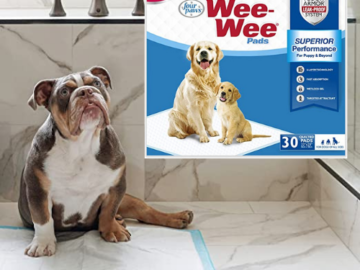 Four Paws 30 Count Wee-Wee Pee Pads for Dogs and Puppies as low as $16.19 Shipped Free (Reg. $23) – FAB Ratings! 15.6K+ 4.7/5 Stars! | 54¢/Pad