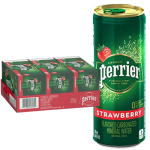 Perrier 30 Pack Strawberry Flavored Carbonated Mineral Water, 8.45 Fl Oz Slim Cans as low as $9.02 Shipped Free (Reg. $15.03) | 30¢/Can