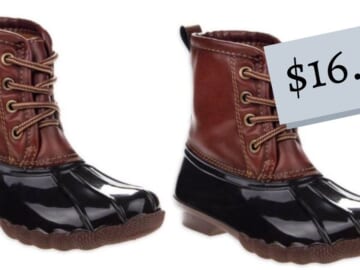 Josmo Boys Lace Up Duck Boots for $16.99