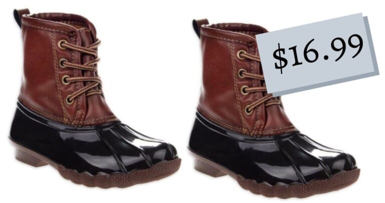 Josmo Boys Lace Up Duck Boots for $16.99