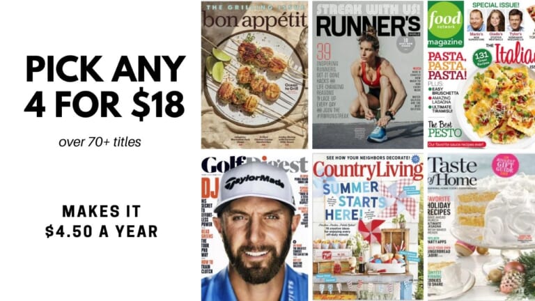 DiscountMags Offer | 4 Magazines for $18