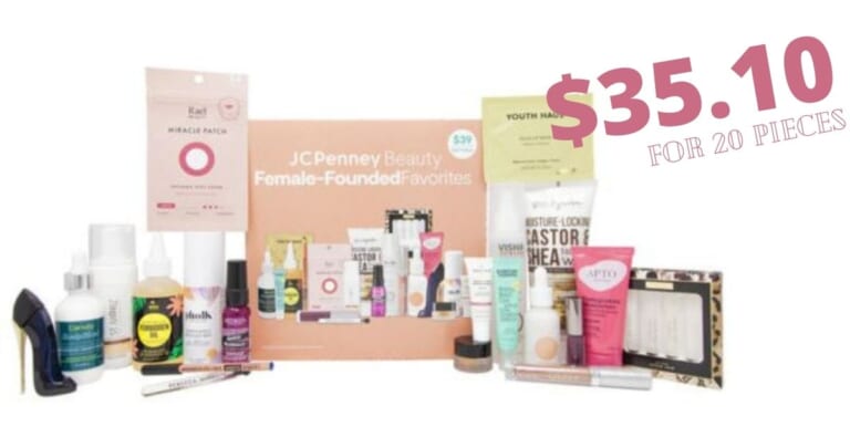 JCPenney Beauty Box 20 Pieces for $35.10