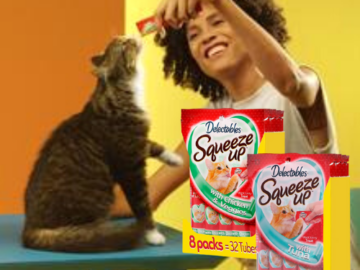 32-Ct Hartz Delectables Squeeze Up Interactive Lickable Wet Cat Treats for Adult & Senior Cats as low as $15.67 Shipped Free (Reg. $19.99) | 49¢/Tube