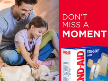 80 Count Band-Aid Tru-Stay Sheer Strips Adhesive Bandages as low as $1.84 Shipped Free (Reg. $3) – $0.02 each! Assorted Shapes