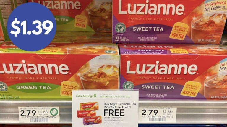 Luzianne Tea | 22-24 Count Box for $1.39