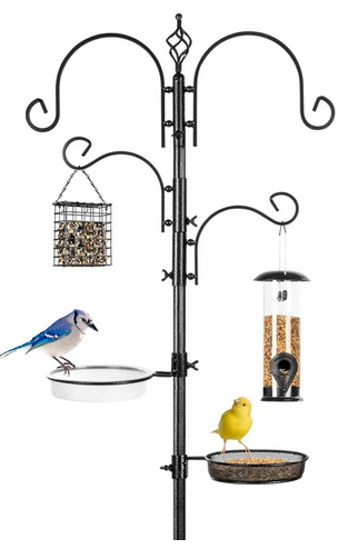 Do you love watching birds? Get this 6-Hook Bird Feeding Station with 4 Bird Feeders for a great deal!