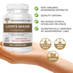 Today Only! 120-Count Real Mushrooms Lion’s Mane Cognition Supplements as low as $20.37 Shipped Free (Reg. $30) – 5K FAB Ratings! $0.17 per capsule + $0.14/ capsule for the 300-Count