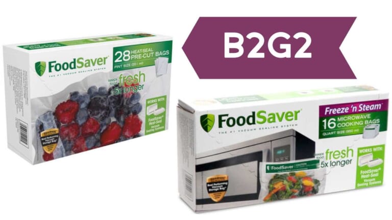 Buy 2, Get 2 Free FoodSaver Bags & Rolls