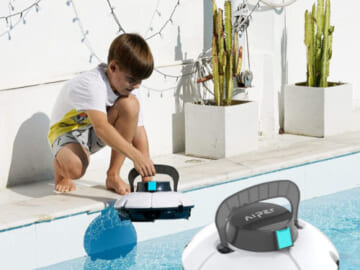 Today Only! Cordless Automatic Robotic Pool Cleaner $166.99 Shipped Free (Reg. $290) – For Pools Up to 538 Sq.Ft