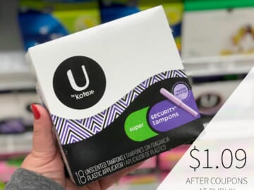 U By Kotex Products As Low As $1.59 At Publix