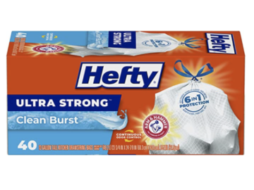 Hefty Ultra Strong Tall Kitchen 13-Gallon Trash Bags, 40-Count for just $5.46 shipped!