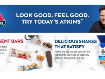 Amazon Deal | 25% Off Atkins Bars & Shakes