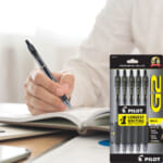 5 Pack Pilot G2 Retractable Gel Pens, Bold Point, Black $4.22 (Reg. $12.25) – $0.84 each! Back in stock!