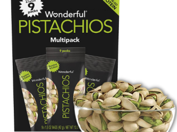 9-Pack Wonderful Pistachios, Roasted and Salted Nuts as low as $6.45 Shipped Free (Reg. $8) | 72¢ each! – Gluten Free, Non-GMO Project Verified