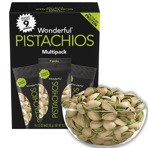 9-Pack Wonderful Pistachios, Roasted and Salted Nuts as low as $6.45 Shipped Free (Reg. $8) | 72¢ each! – Gluten Free, Non-GMO Project Verified