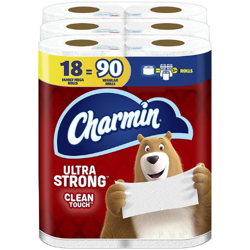 18-Count Charmin Toilet Paper Mega Rolls as low as $20.89 Shipped Free (Reg. $24.56) | $1.16 per Roll – Equivalent to 90 Regular Rolls!